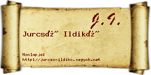 Jurcsó Ildikó névjegykártya